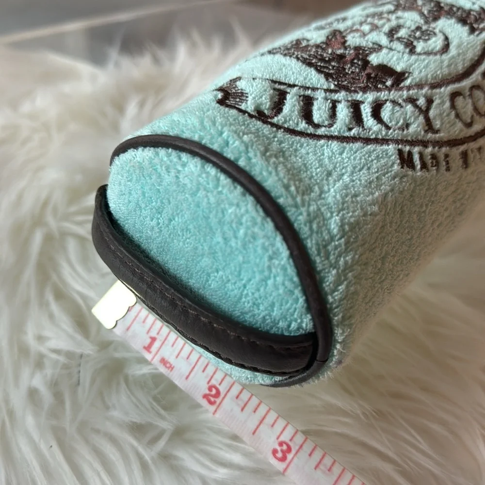 Juicy Couture Vintage Blue Terrycloth Barrel Cosmetic Bag - Picture 8 of 8